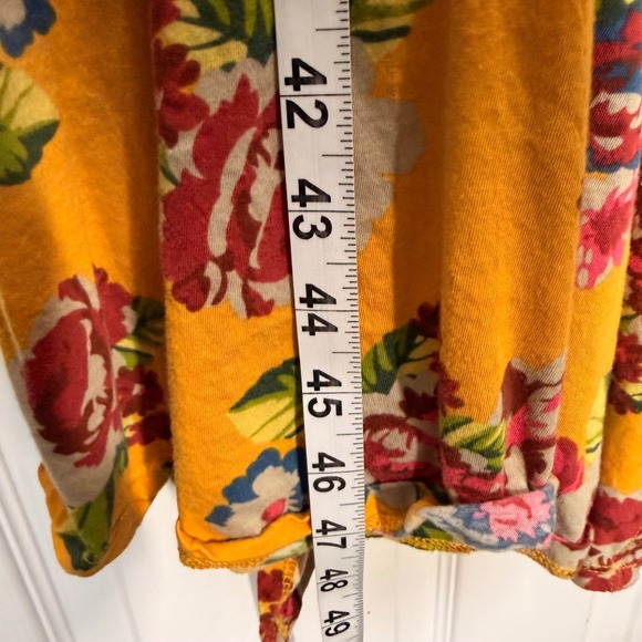 Matilda Jane Yellow Floral Wrap Midi Dress Short Sleeve Tie Waist Pockets S - Picture 8 of 8